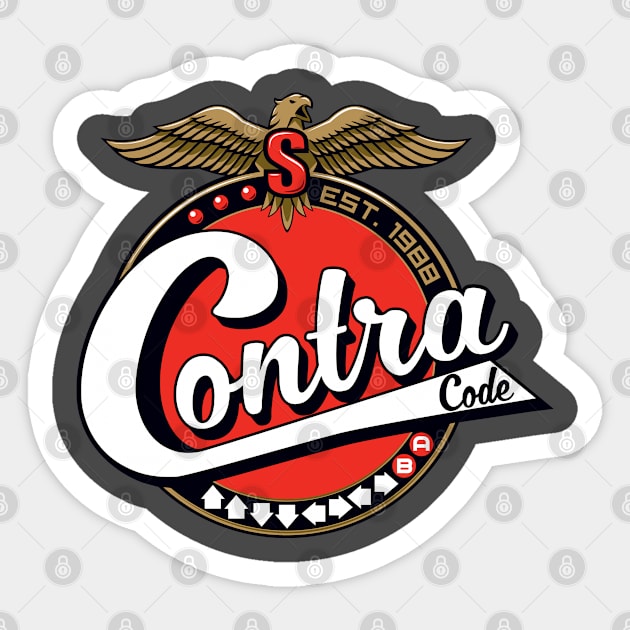 Contra Code Sticker by badsector